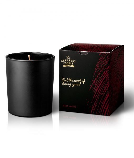 The Greatest Candle Vonná svíčka v černém skle (170 g) - dřevo a koření