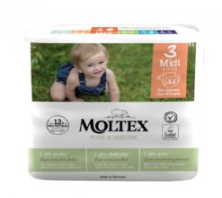 Moltex Ekoplenky Pure & Nature - Midi (4-9 kg) (33 ks) - ze 40-45 % rozložitelné