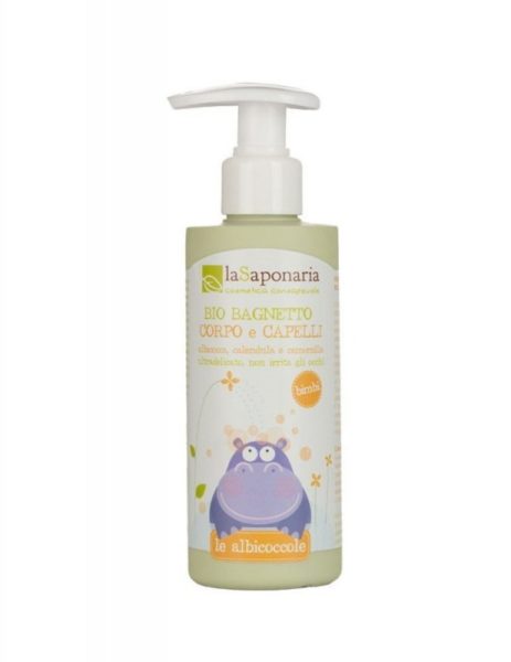 laSaponaria Jemný tělový a vlasový mycí gel pro děti BIO (190 ml)