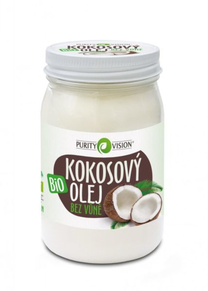 Purity Vision Kokosový olej bez vůně BIO (420 ml) - bez typické kokosové vůně a chuti