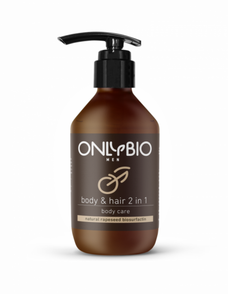 OnlyBio Pečující sprchový gel a šampon pro muže (250 ml)